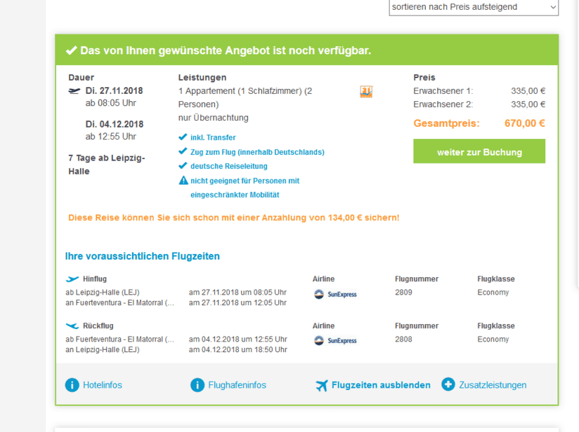 Screenshot Fuerteventura günsitg Las Marismas ab 335,00€ p.P 55% Rabatt Screenshot Fuerteventura günsitg Las Marismas ab 335,00€ p.P 55% Rabatt