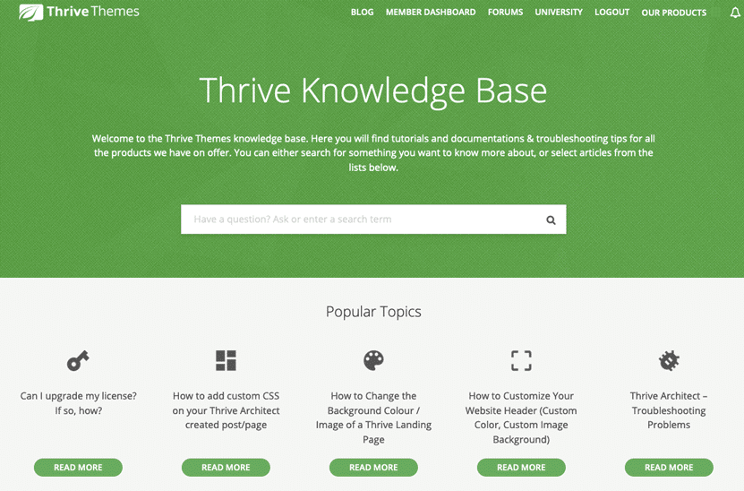 Thrive Knowledge Base Thrive Knowledge Base