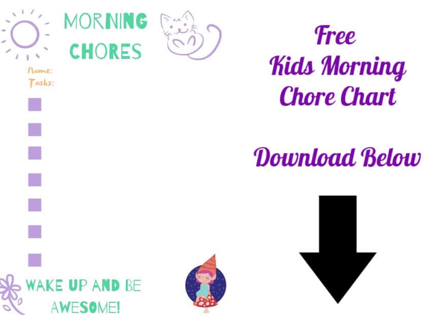 kids morning chore chart