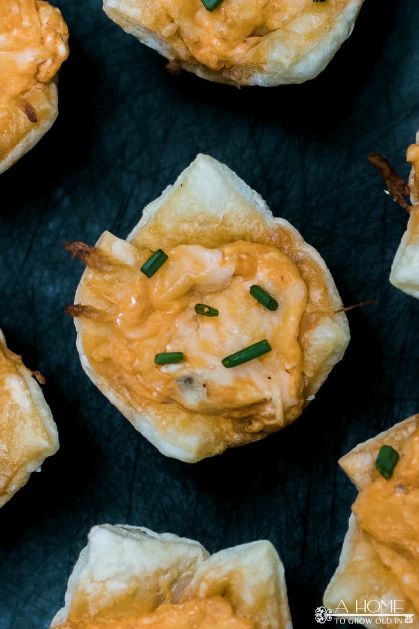 several buffalo chicken cups