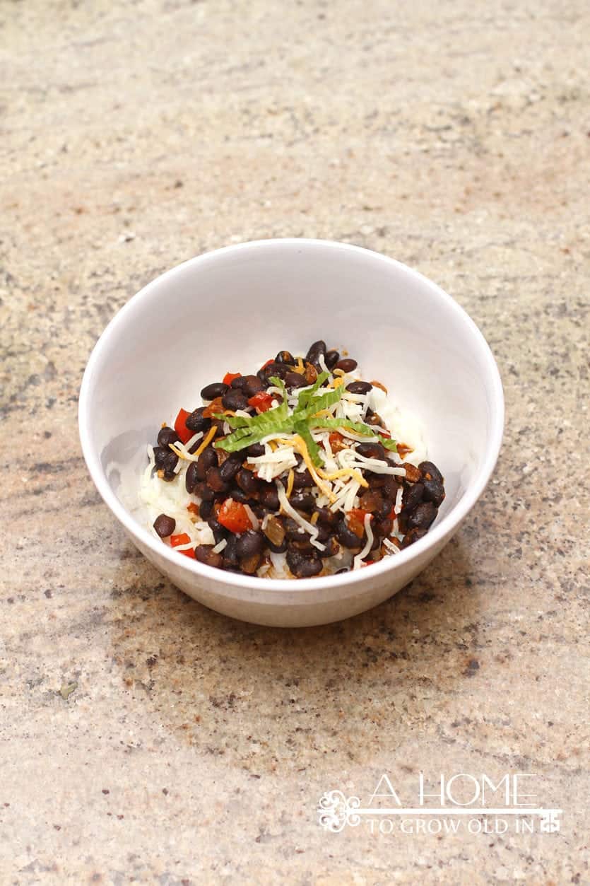 bowl of delicious black beans