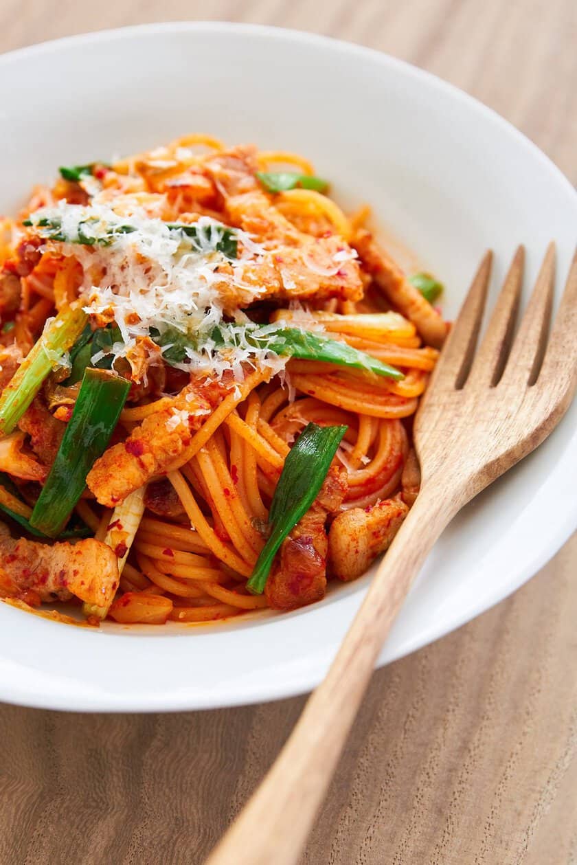 Kimchi Pasta Recipe in Just 10Minutes Easy Weeknight Pasta