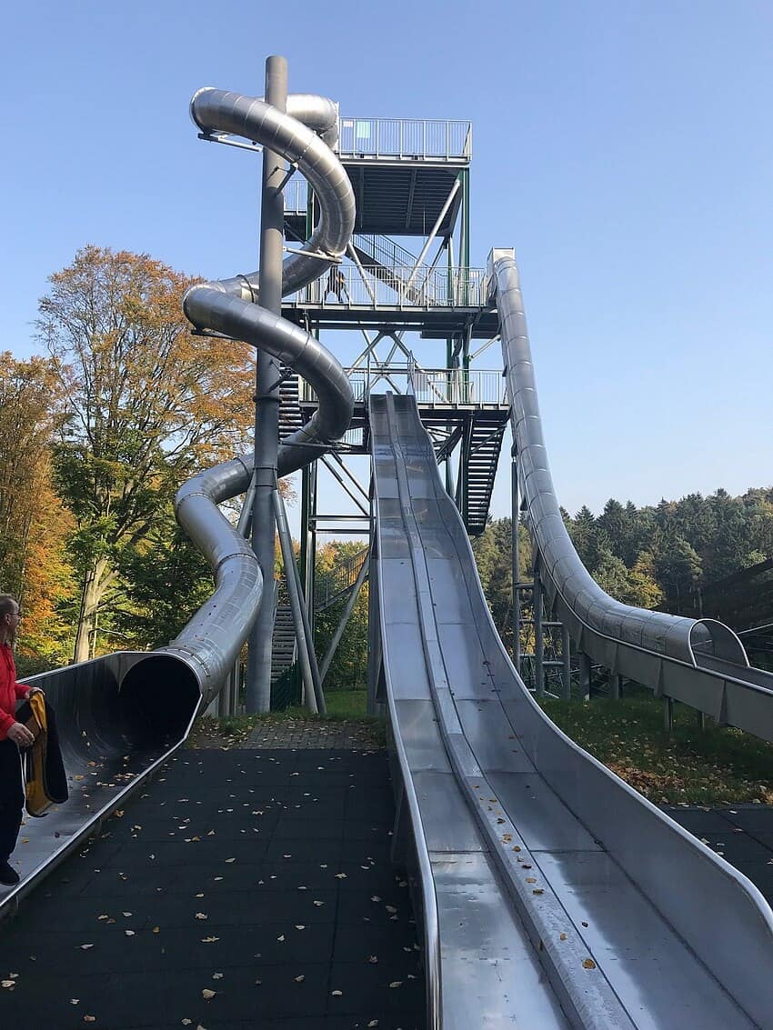 The slide tower in full glory