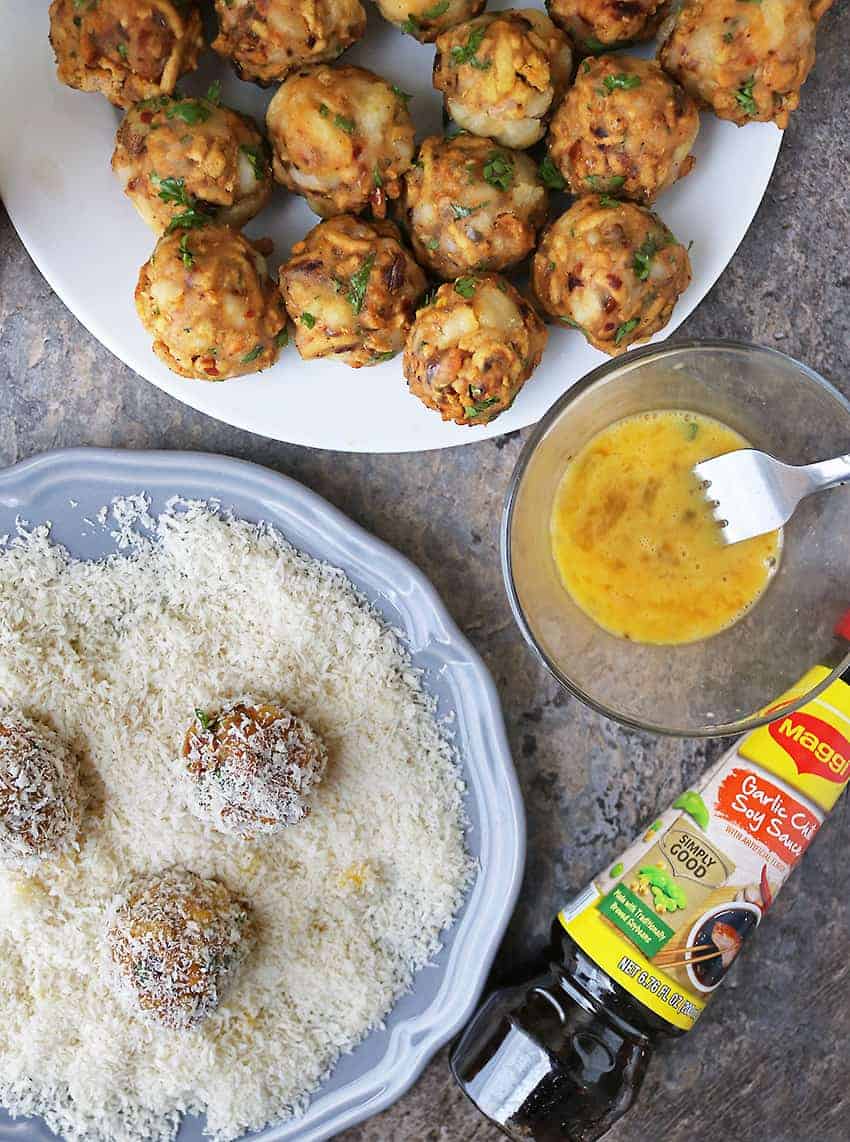 Adding Panko Crust To Chicken Potato Croquettes