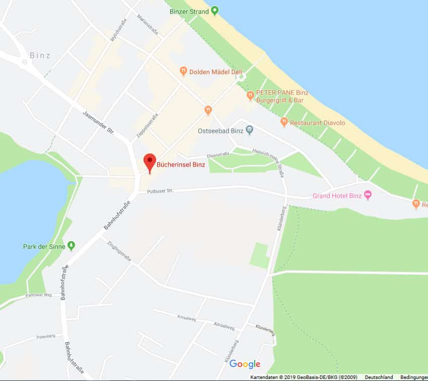Bücherinsel Binz auf Google Maps