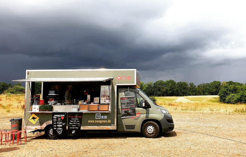 Der Swagman Food Truck hat Kartoffelstampf.