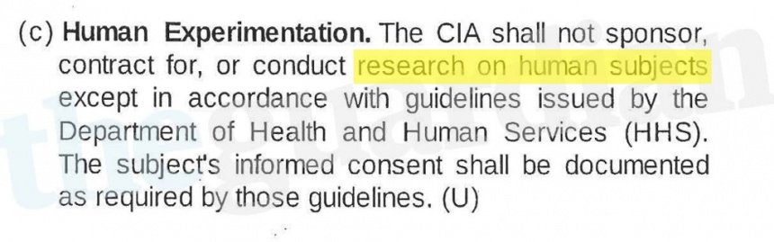 The CIAs internal guidelines for human experimentation The CIAs internal guidelines for human experimentation
