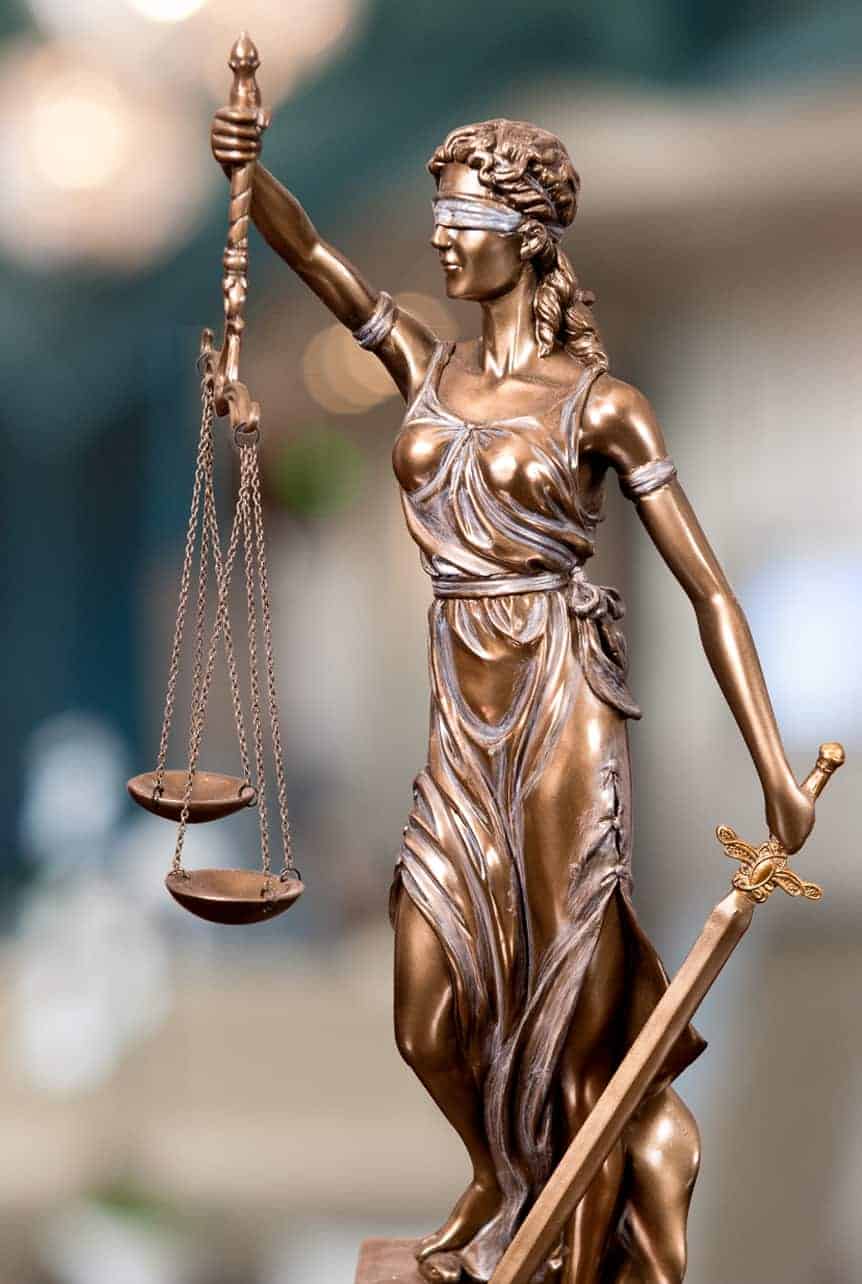 Statue Of Lady Justice In An Office Comprehensive Dress Style White Paper Free Report