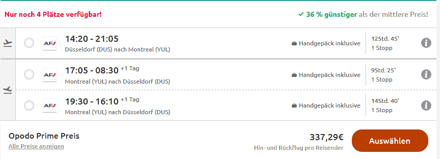 Screenshot Deal Kanada Urlaub ab 337,29€ - Last Minute Flüge Screenshot Deal Kanada Urlaub ab 337,29€ - Last Minute Flüge