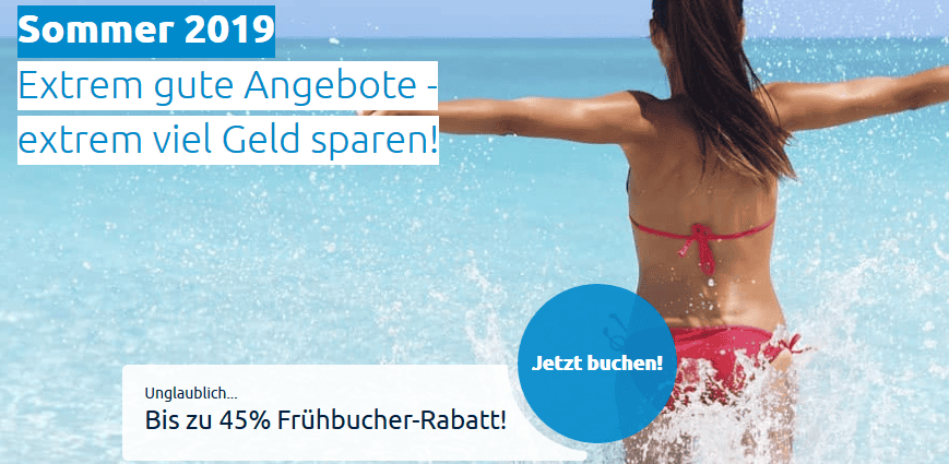 Screenshot Urlaubsdeals buchen bei All Tours