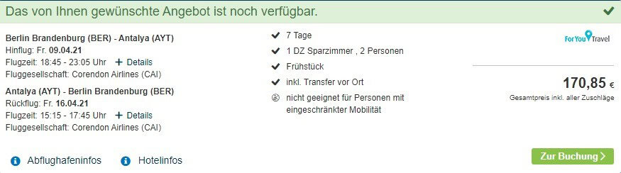Pauschalreise Alanya - ab 85,00€ eine Woche 3 Screenshot Türkei Urlaub 2021 ab 85,00€