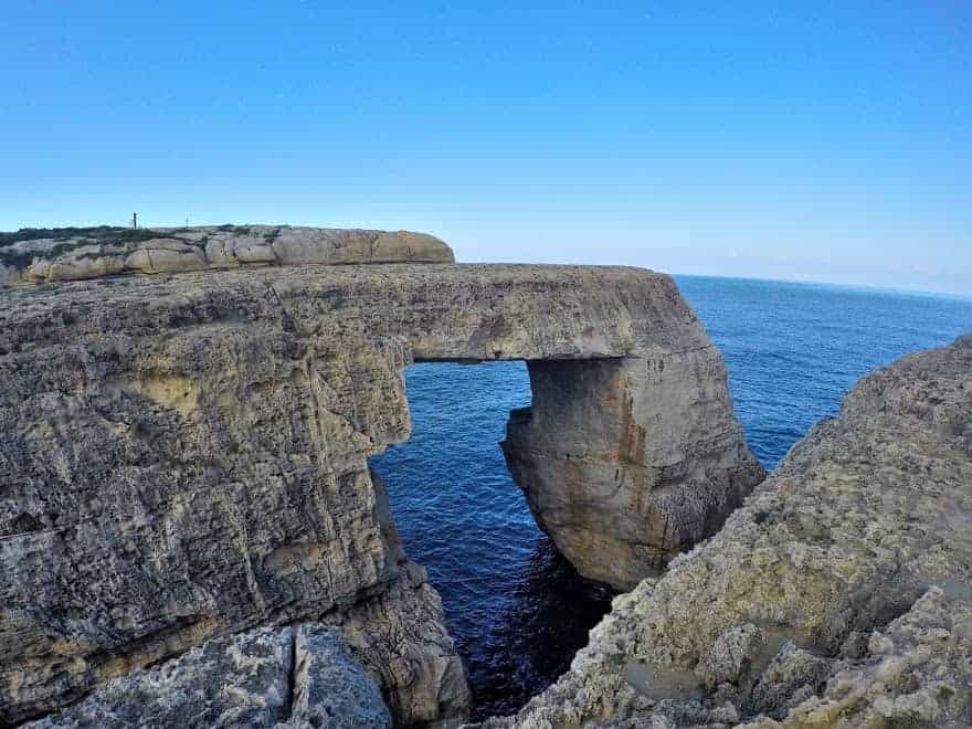 Wied-il Mielah limestone arch window view
