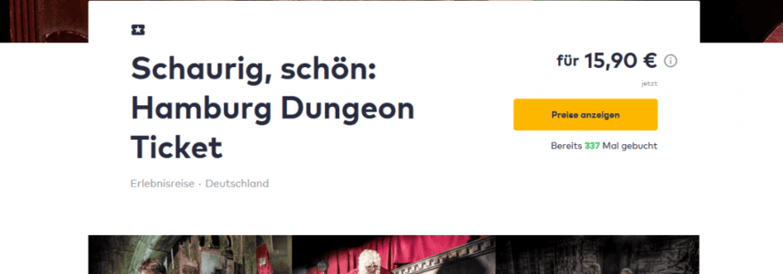Screenshot Deal Hamburger Dungeon Flexi Ticket Screenshot Deal Schaurig schön Hamburg Dungeon Ticket