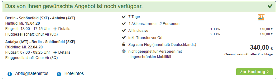 Screenshot Deal LABRANDA Alantur Resort - All Inclusive Pauschalreise ab 170,00€ Screenshot Deal LABRANDA Alantur Resort - All Inclusive Pauschalreise ab 170,00€