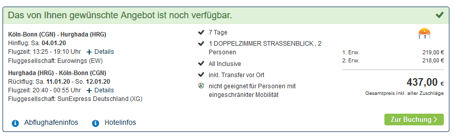 Screenshot Deal Immer wieder Urlaub im Grand Resort Hurghada - All Inclusive 1 Woche Screenshot Deal Immer wieder Urlaub im Grand Resort Hurghada - All Inclusive 1 Woche