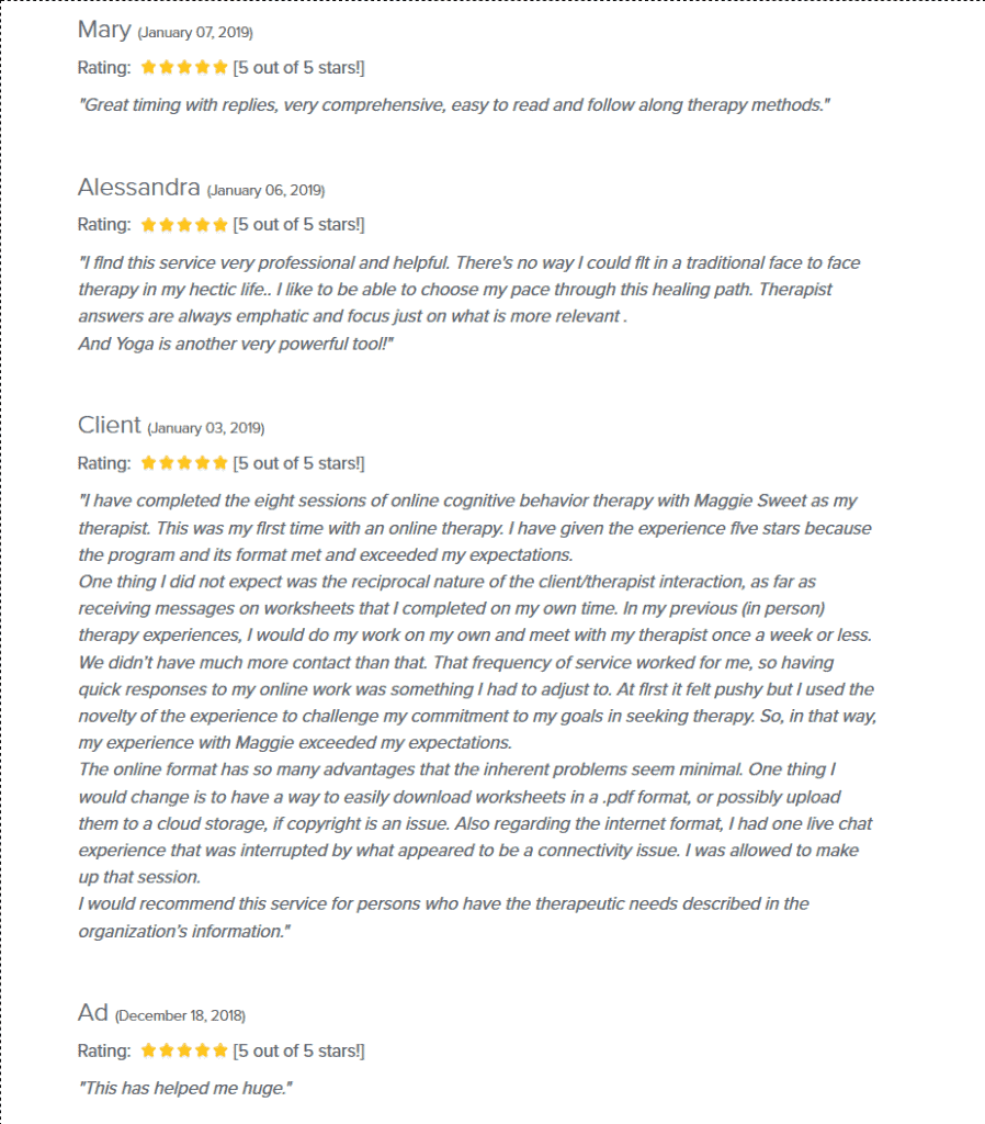 online therapy review
