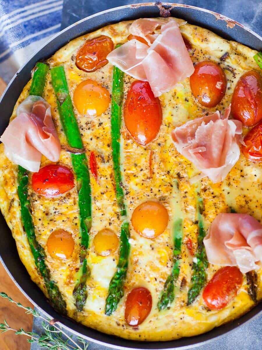 Asparagus & Prosciutto Frittata (video) Tatyanas Everyday Food