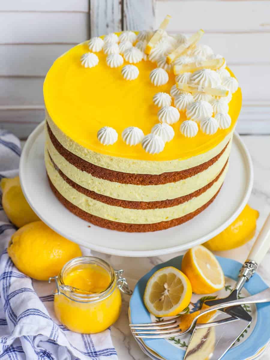 Lemon Mousse Cake (video) - Tatyanas Everyday Food