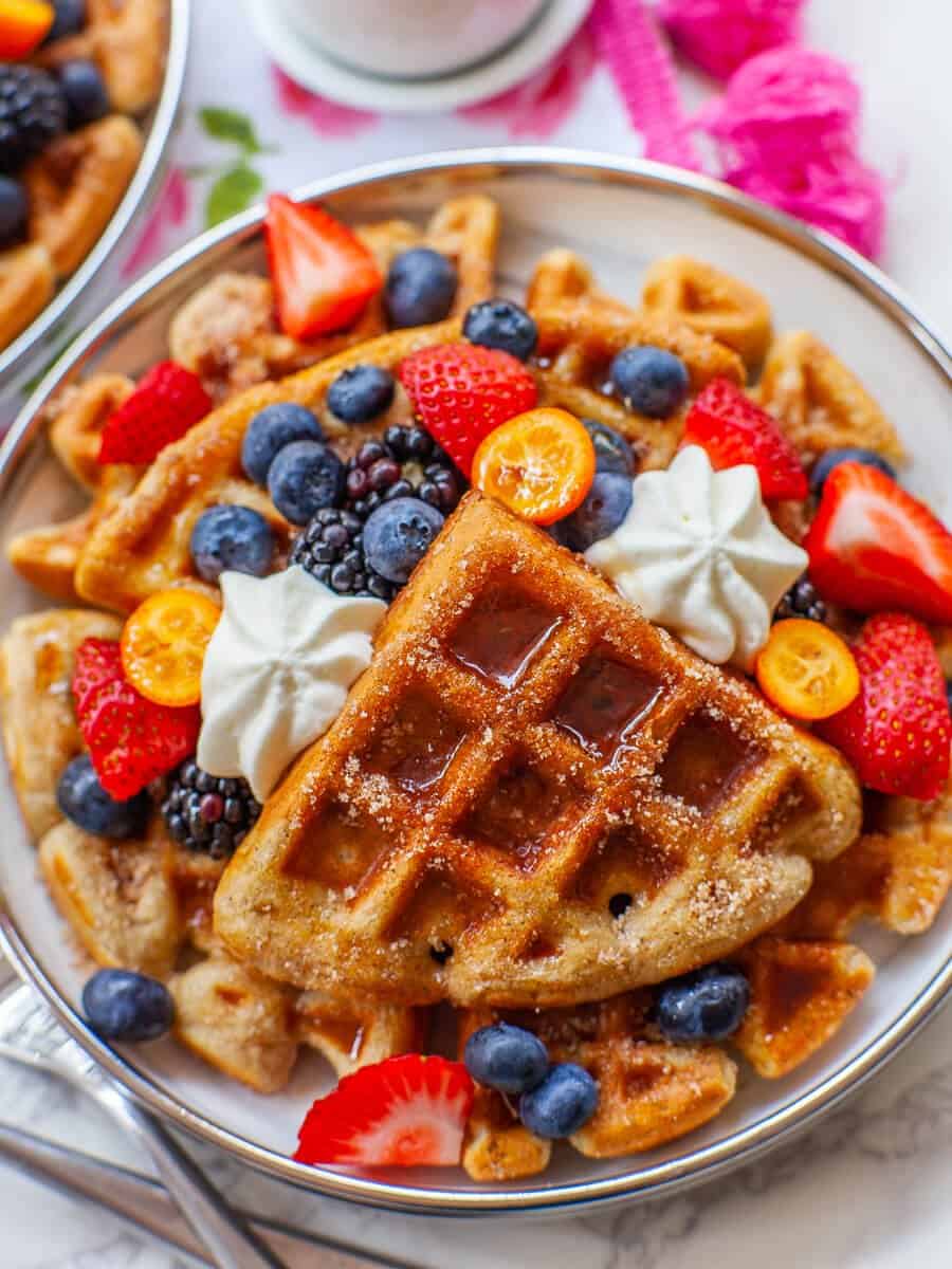 Cinnamon Buttermilk Waffles (video) Tatyanas Everyday Food