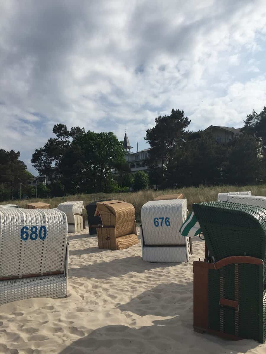 Beach chairs on the beach