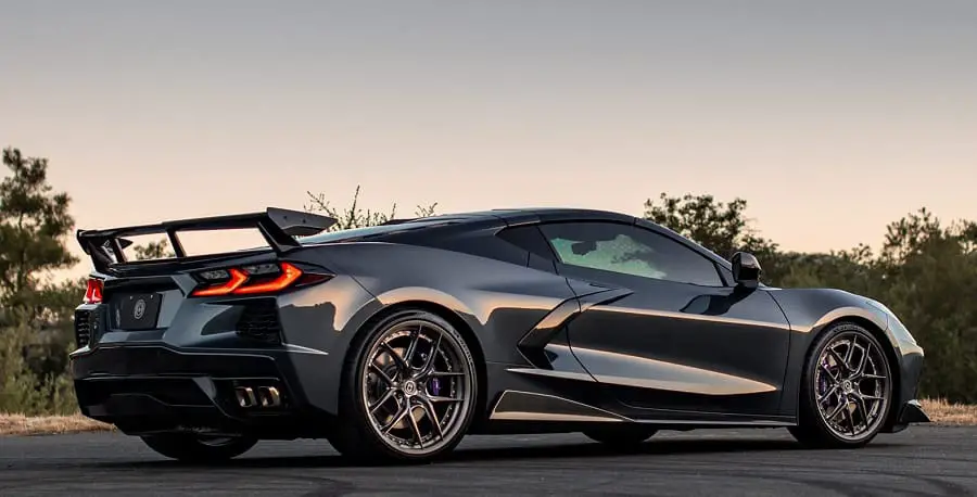 Corvette C8 riding on HRE Wheels