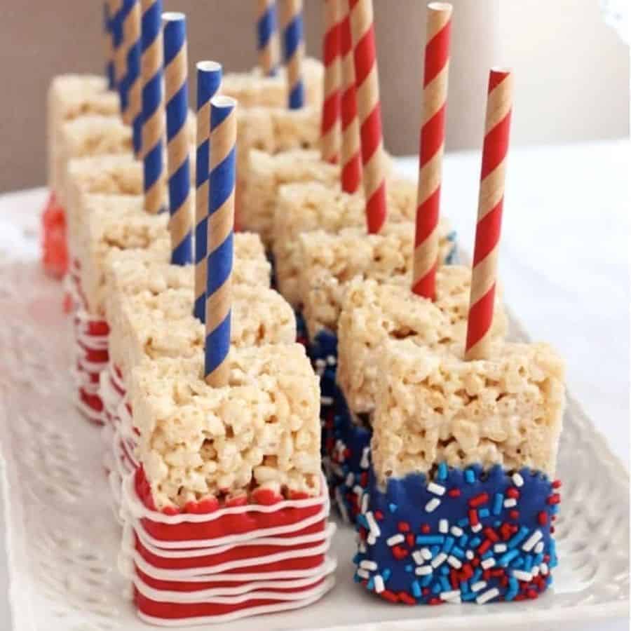 4th fo July american flag rice krispie