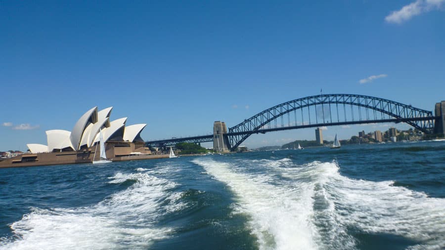 Oper und Harbour Bridge in Sydney, Australien Ostküste