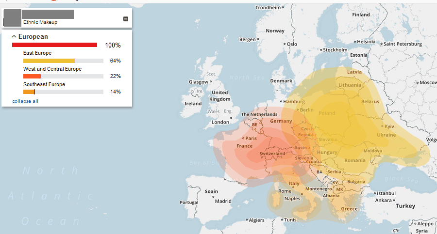 comparison of ethnicity estimate from my heritage to family tree dna