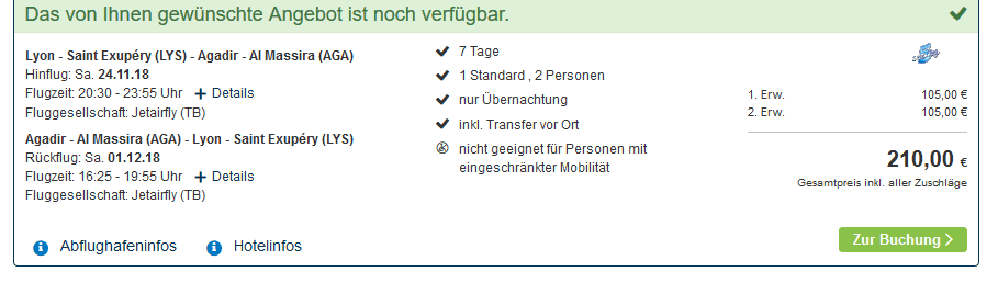 Screenshot Beispiel Deal Eine Woche Urlaub in Marokko Screenshot Beispiel Deal Eine Woche Urlaub in Marokko