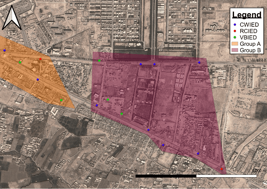 IED maps with theoretical territory overlays. Map: Mike Roberts