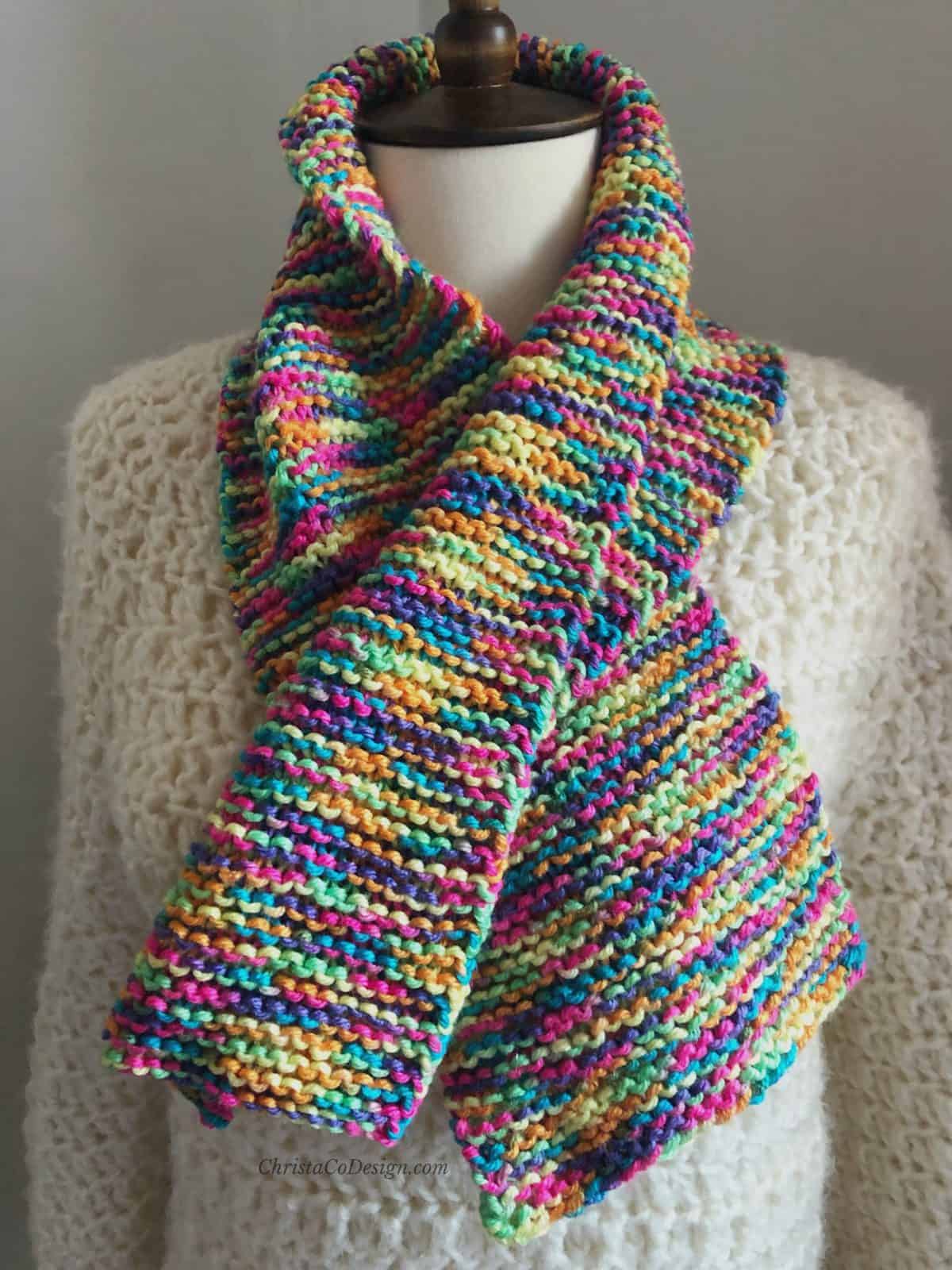 Easy Scarf Knitting Pattern Free Beginner Scarf Christa Co Design