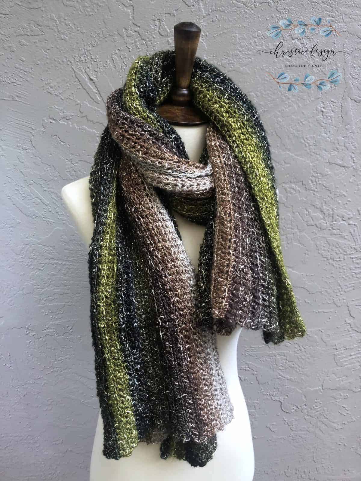 picture of crochet summer scarf wrap