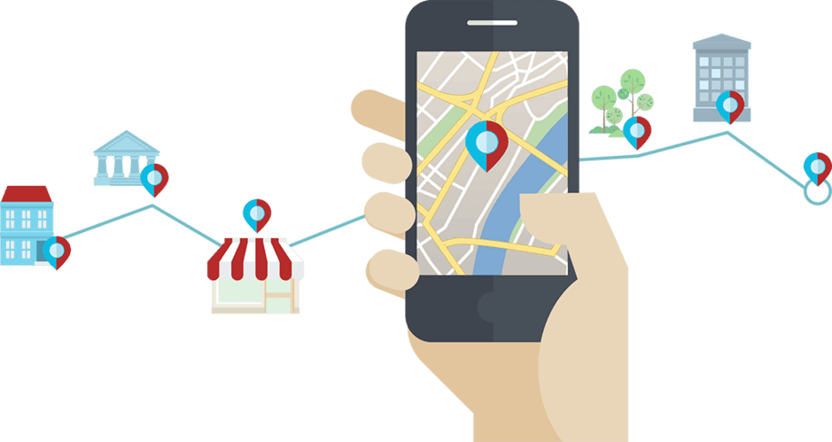 Set-of-flat-design-concepts-for-mobile-GPS-navi Set of Flat Design Concepts for Mobile GPS navi