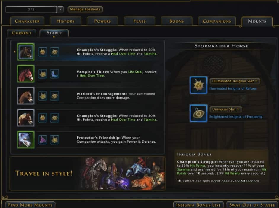 Gearing up Mounts
