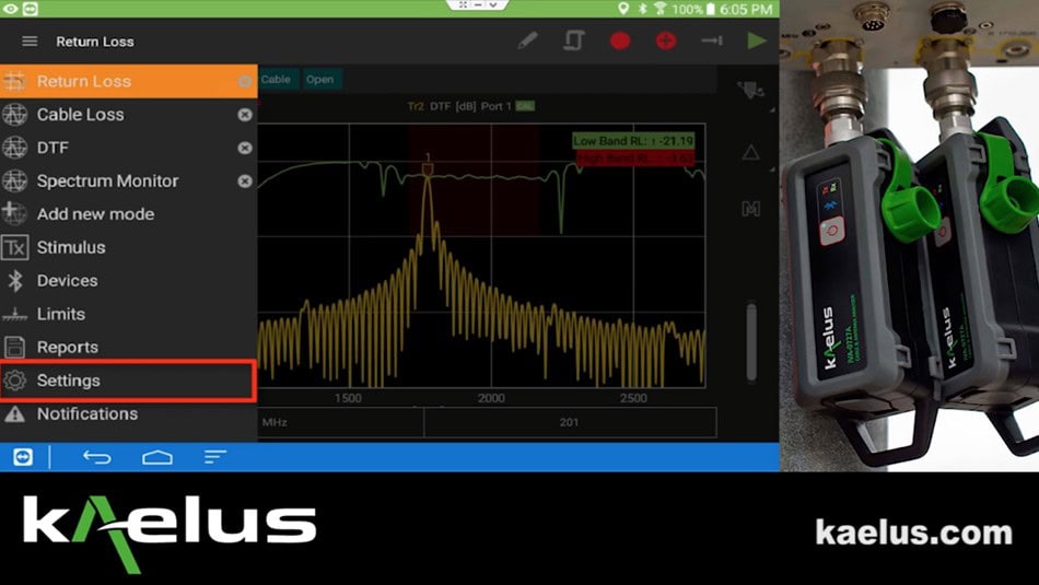 Kaelus Cable & Antenna Analyzers The iVA Series Cable & Antenna Analyzer is used for accurate measurement of VSWR/return loss and the location of of the VSWR /return loss in the RF infrastructure.