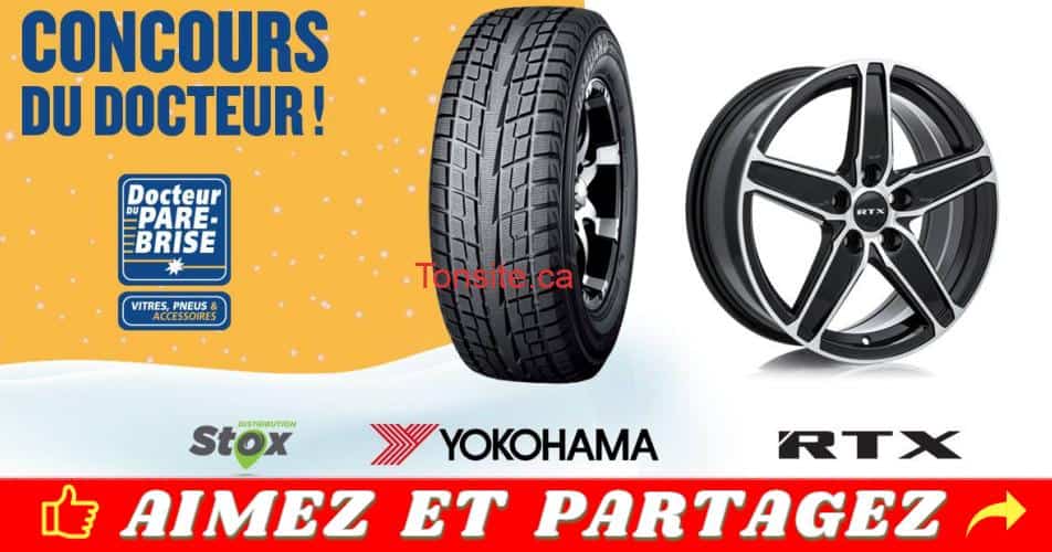 Gagnez un ensemble de mags RTX et de pneus d’hiver Yokohama d’une valeur totale de 1500$ (15 à 18 po.) docteur pare prise concours - Gagnez un ensemble de mags RTX et de pneus d’hiver Yokohama d’une valeur totale de 1500$ (15 à 18 po.)