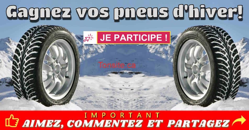Participez et gagnez vos pneus d'hiver (valeur de 500$) pneus dhiver concours 1 - Participez et gagnez vos pneus d'hiver (valeur de 500$)