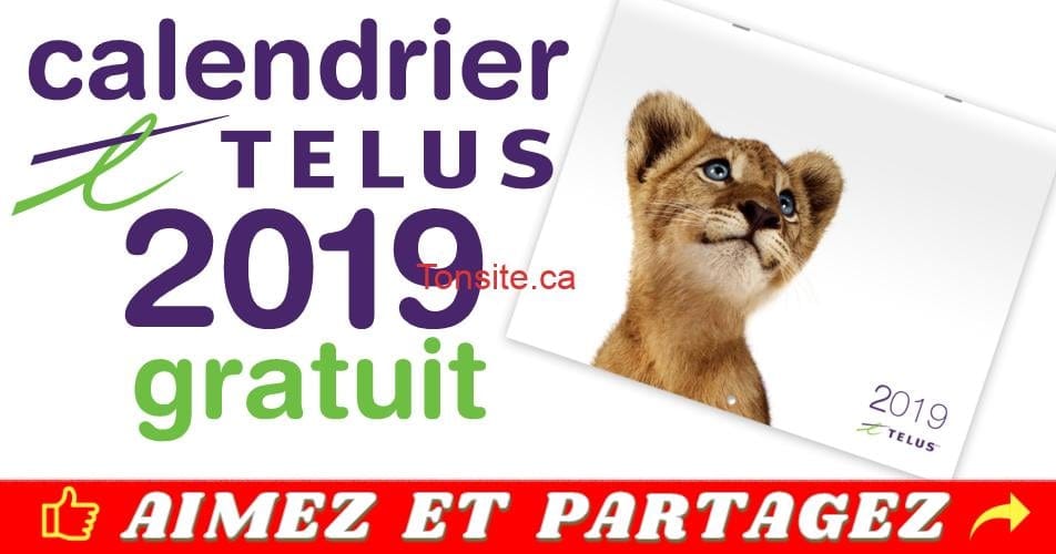 Calendrier Telus 2019 GRATUIT! calendrier telus 2019 - Calendrier Telus 2019 GRATUIT!