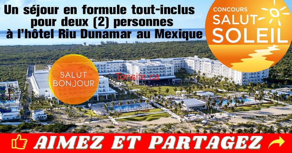 Gagnez un séjour tout compris pour 2 personnes à l'hôtel Riu Dunamar au Mexique riu concours - Gagnez un séjour tout compris pour 2 personnes à l'hôtel Riu Dunamar au Mexique