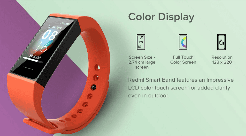 Redmi Band Design and Display
