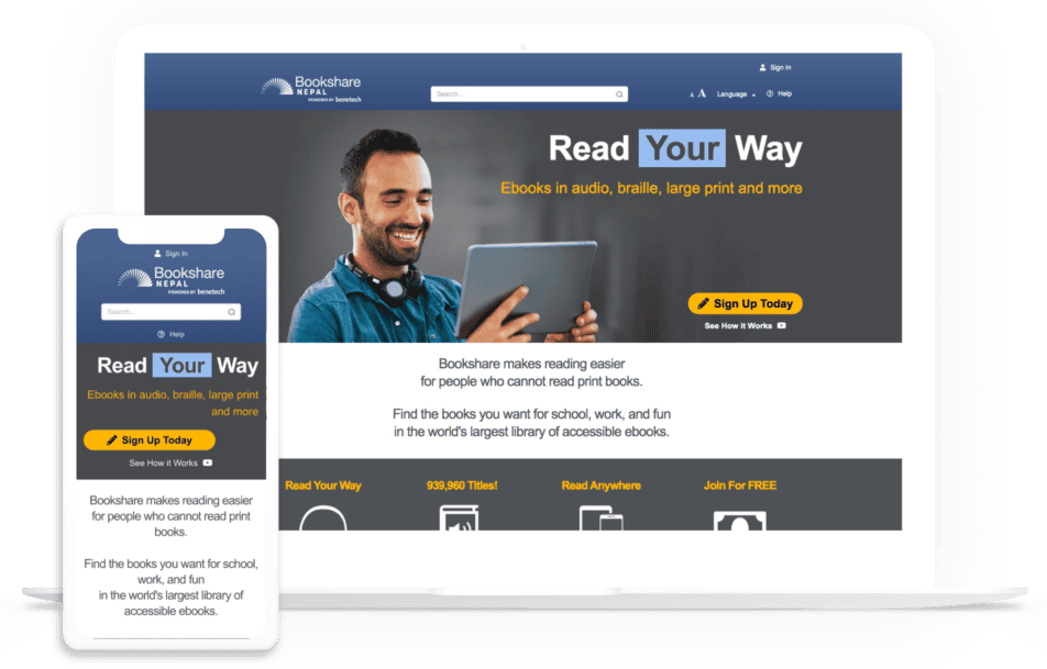 Benetech Bookshare on several devices