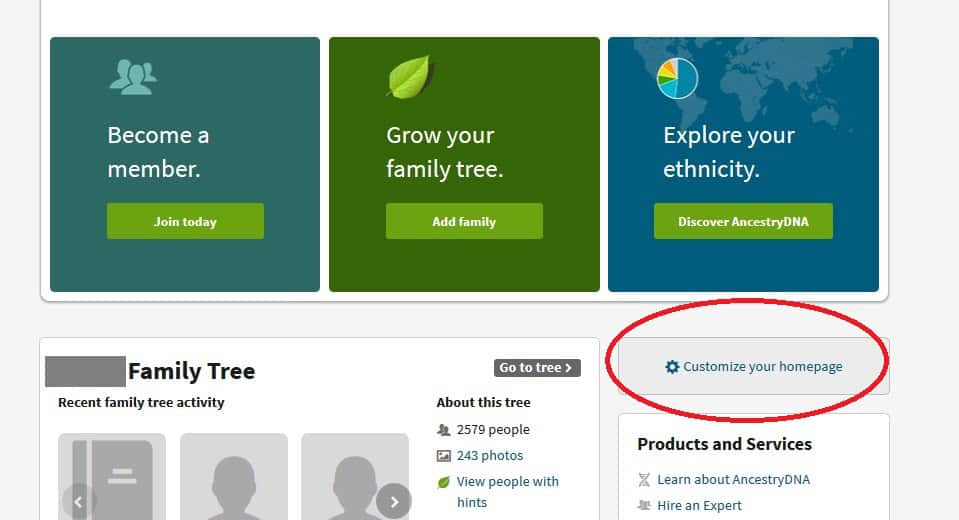 Click on the link in the red circle that I added that says "Customize your homepage" in order to make the necessary changes to your homepage to see your Shoebox