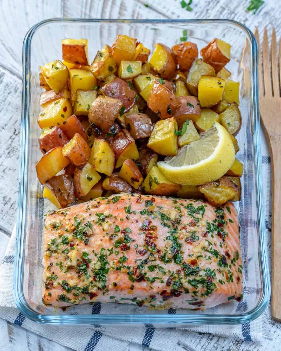 One-Sheet-Pan-Garlic-Butter-Salmon-