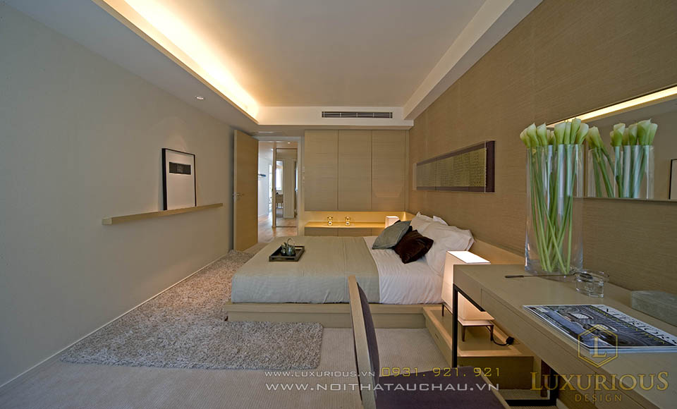 Phòng ngủ nhà biệt thự 120m2 sang trọng ấm cúng Phòng ngủ nhà biệt thự 120m2 sang trọng ấm cúng