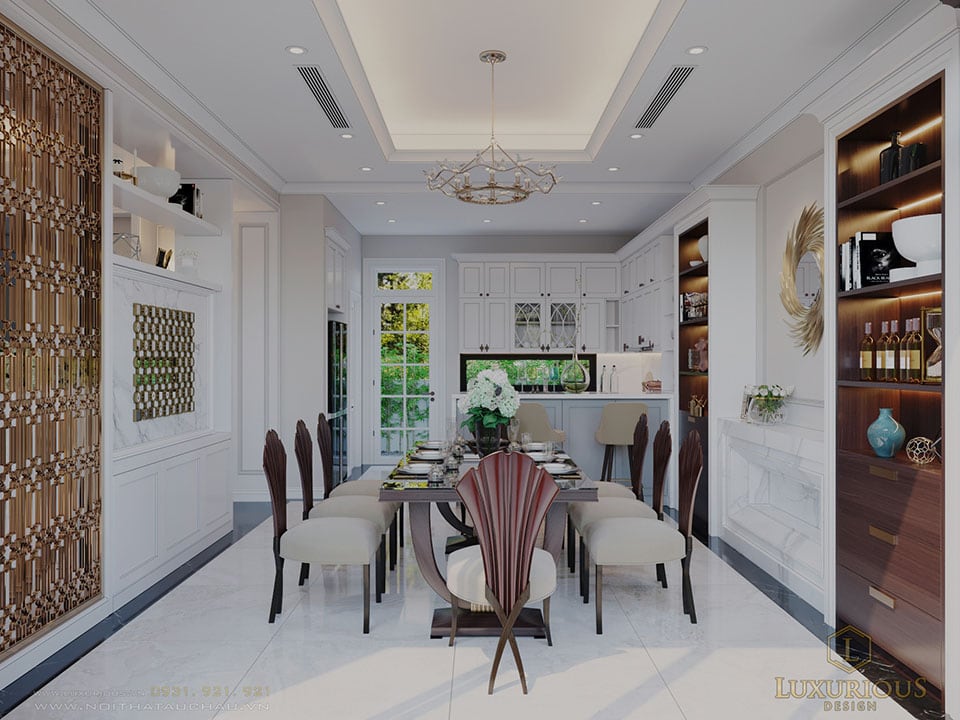 Mẫu bếp vinhomes tân cổ điển