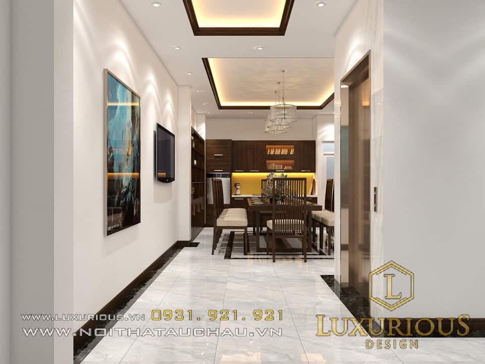 Đơn vị thiết kế nội thất nhà phố mặt tiền 5m 5 tầng thiết kế nội thất nhà phố 5x20m