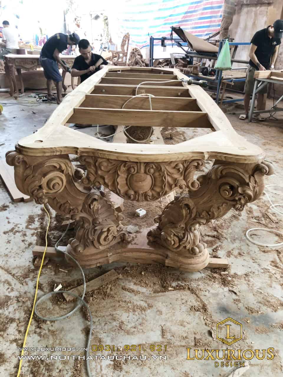 Bàn ăn tân cổ điển 10 ghế