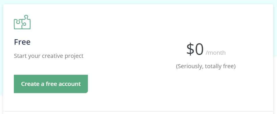 A screenshot of ConvertKit's free plan