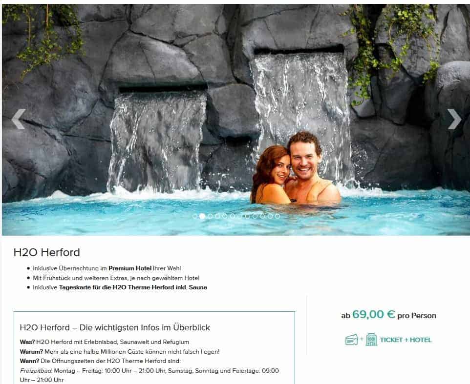 Screenshot Deal Wellnessurlaub in Ostwestfalen - nur 69,00€ H2O Herford Screenshot Deal Wellnessurlaub in Ostwestfalen - nur 69,00€ H2O Herford
