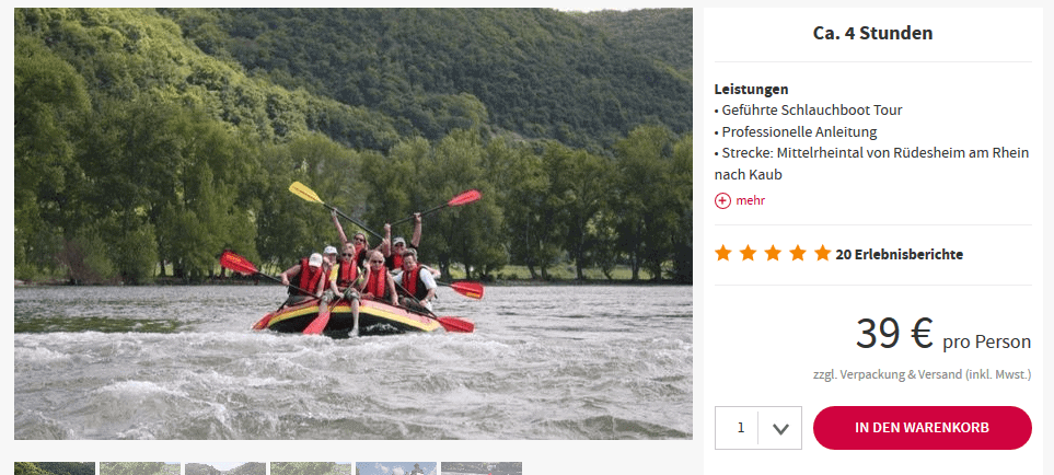 Screenshot Deal Mittelrhein Rafting nur 39,00€ Rafting Kaub Screenshot Deal Mittelrhein Rafting nur 39,00€ Rafting Kaub